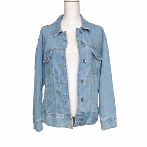 Elizabeth and James Lightwash Denim Jean Jacket Size XXL Women Organic Cotton